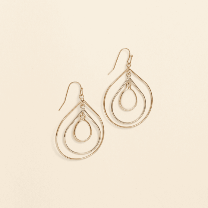 Carmel Stone Drop Hoop