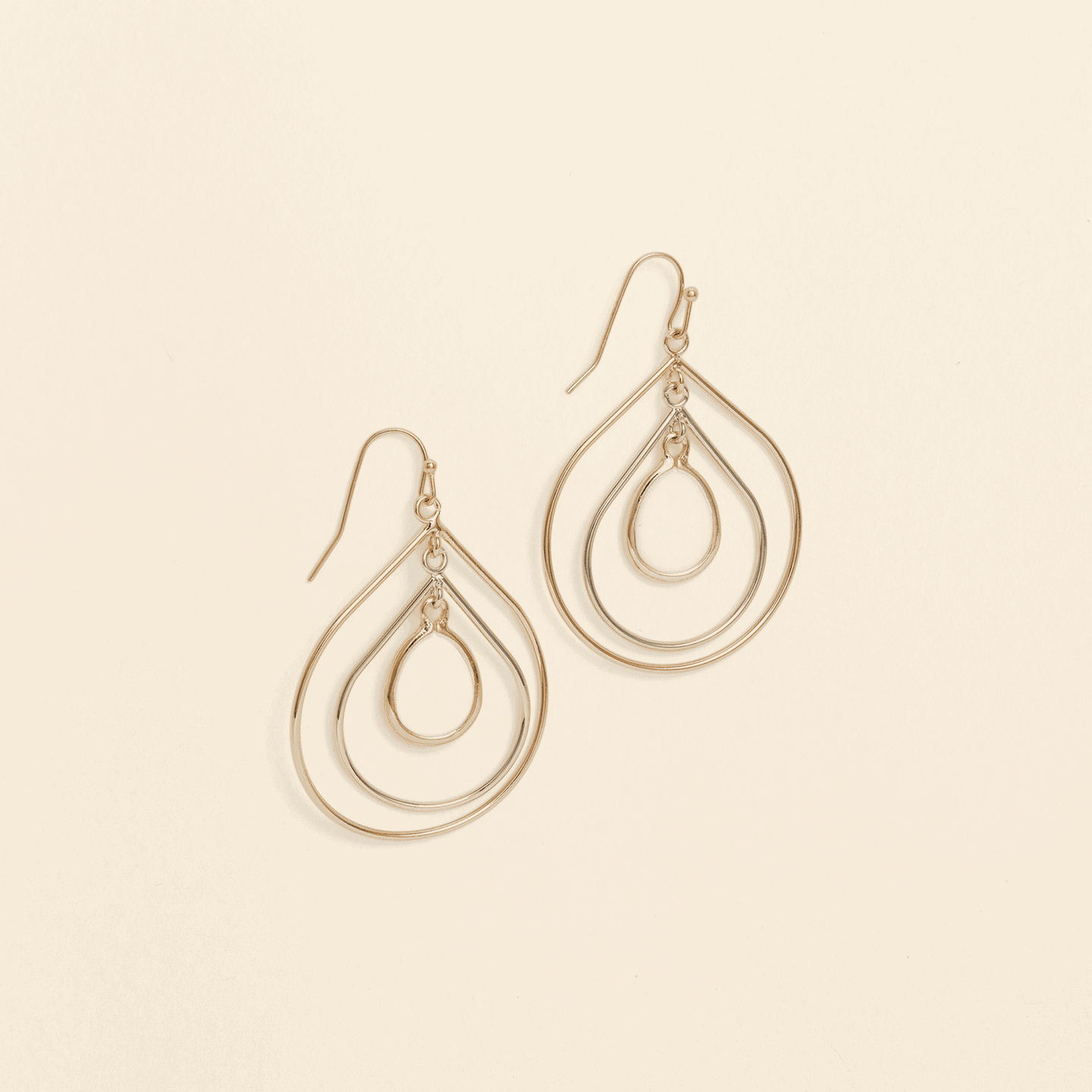 Carmel Stone Drop Hoop