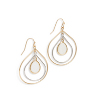 Load image into Gallery viewer, Carmel Stone Drop Hoop