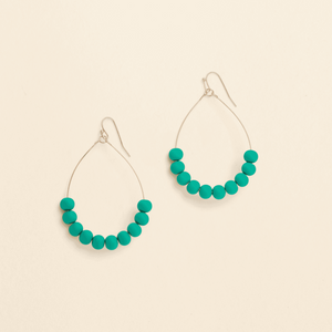 Playa Beaded Drop Hoop