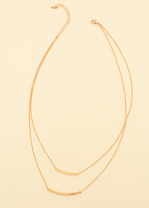 Waikiki Layered Curve Bar Necklace