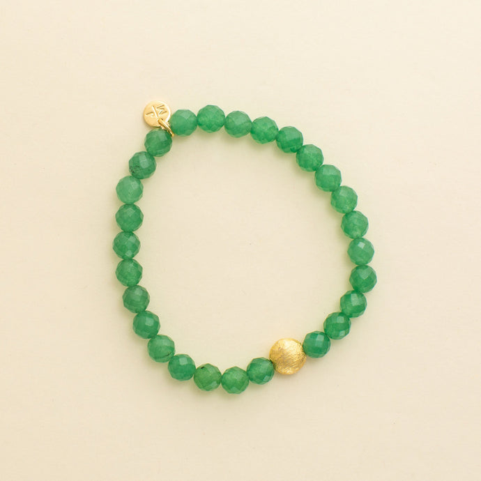 6mm Emerald Green Stone Bracelet