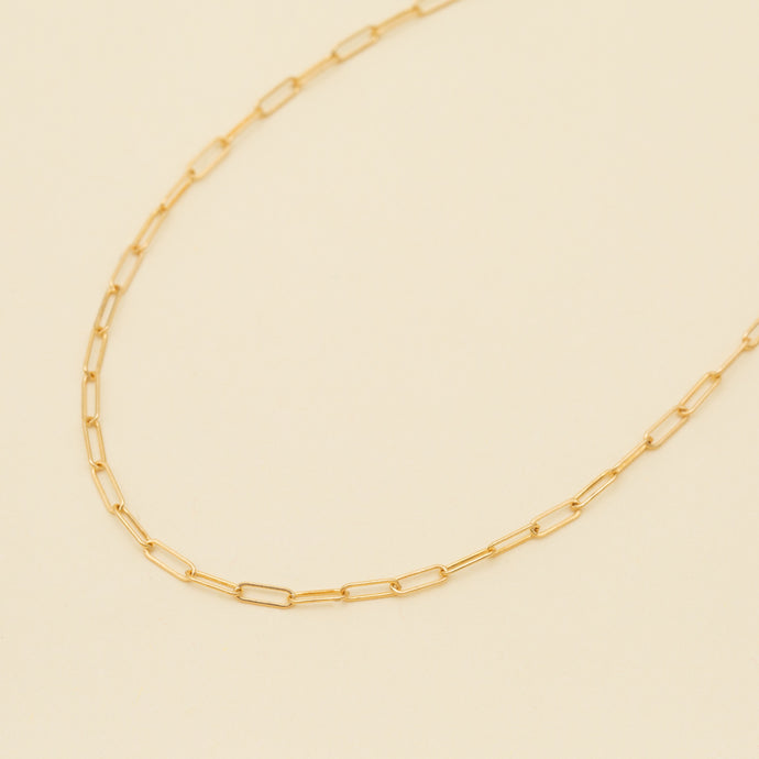 14k Balboa Rectangle Chain Necklace